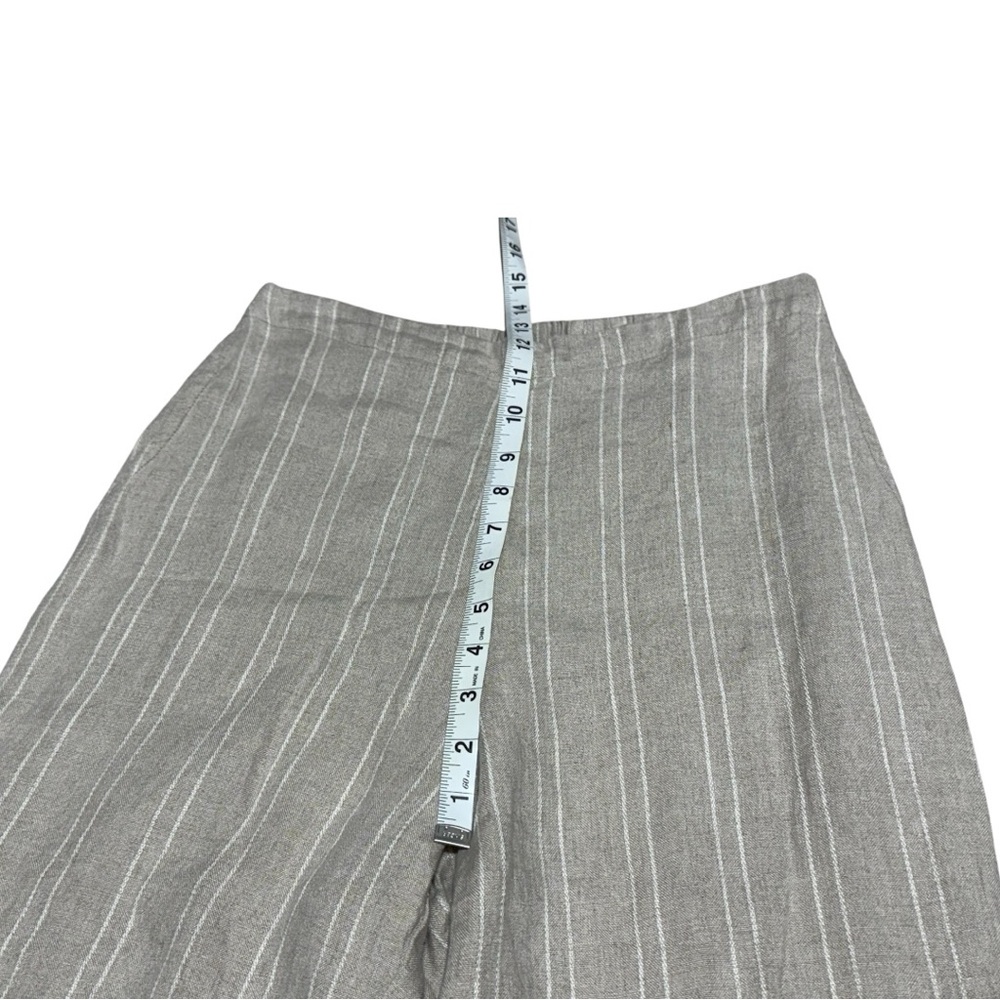 Flax Striped Ankle-Length Linen Pants - Picture 5 of 12